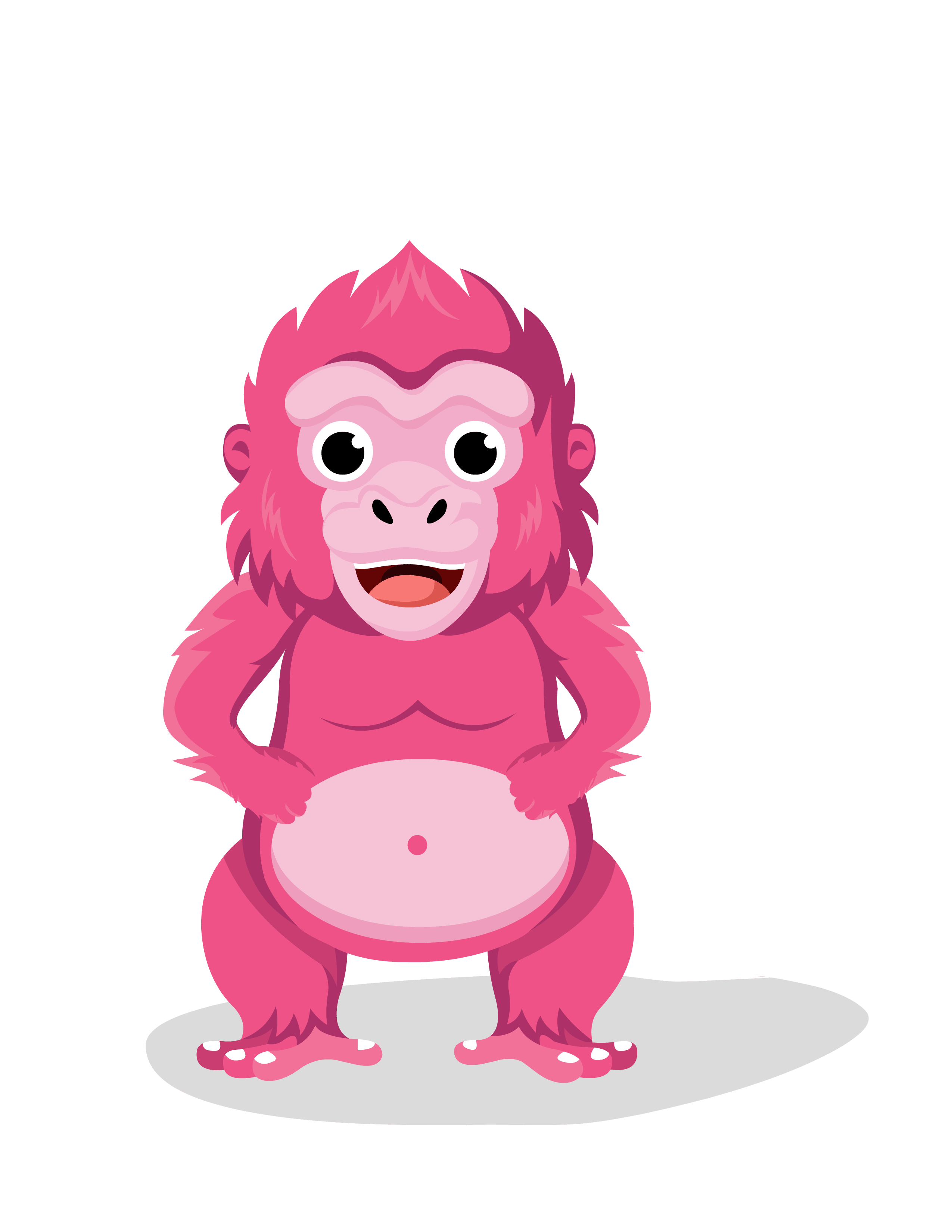 pink gorilla side